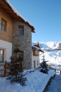 Chalet Monteneve with the snow